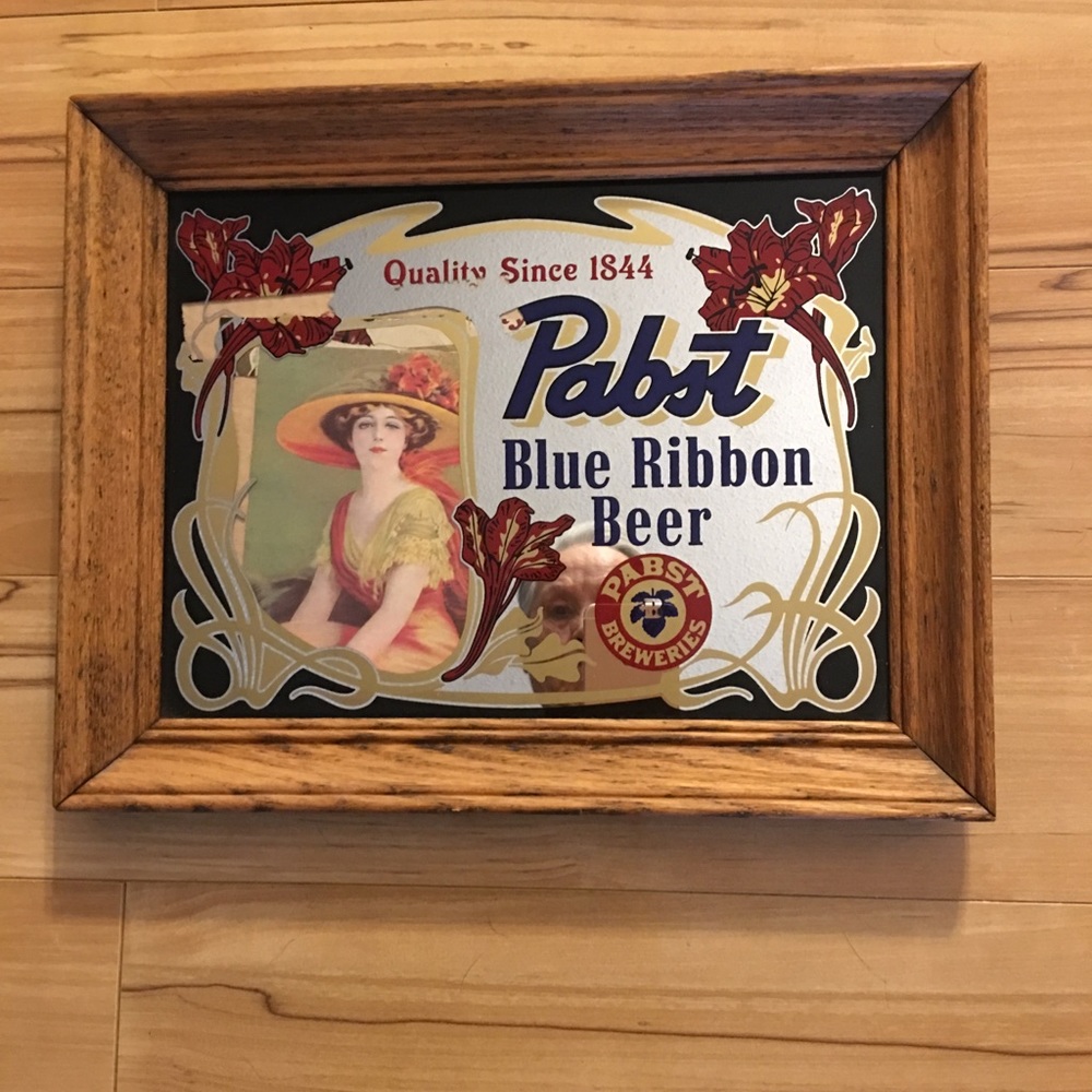Vintage Pabst Blue Ribbon framed picture